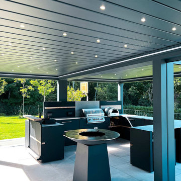Pergola With Motorized Roof And Shade Screens Project In Vienna, VA