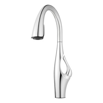 Kai 1-Handle Pull-Down Kitchen Faucet, Polished Chrome