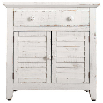 Palm City 32-In. Accent Storage Chest, Rustic White