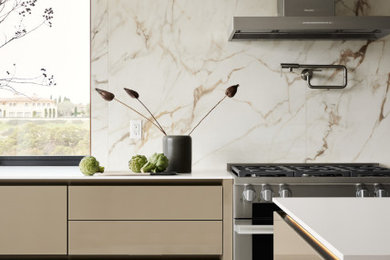 Inspiration for a contemporary kitchen remodel in Orange County