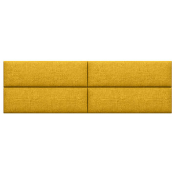 Jaxx Panelist Modern Padded Headboard, Set of 4 Panels, King, Amber Gold