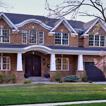 Transitional brick house