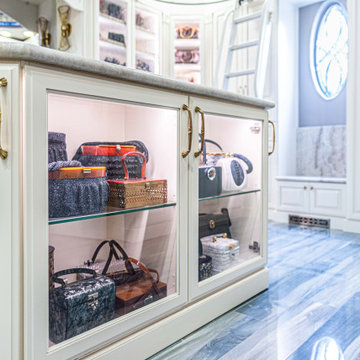French Baroque White Walk-In Closet