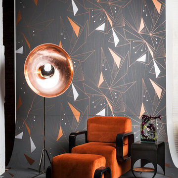 Cayenne Chair & Cayenne Ottoman - Mid Century Modern Showroom Vignette- MB Colle