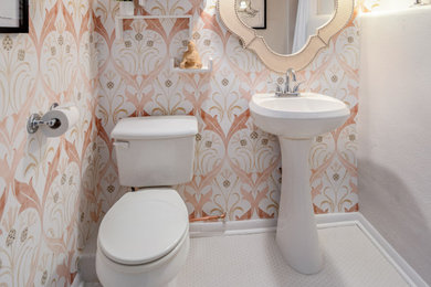 Elegant powder room photo