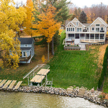 Transforming a Steep Lakefront Slope into an Entertaining Patio | Horton, MI