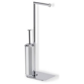 Free Standing 2-Function Bathroom Butler, Chrome