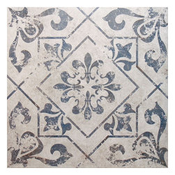 Walls and Floors - Antique Vintage Blue Floor Tiles, 1 m2 - Wall And Floor Tile