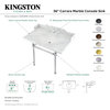 Kingston Brass LMS3630MB8 36" Carrara Marble Console Sink, Legs