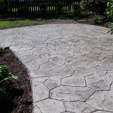 Stamped Concrete Patio & Walkway
