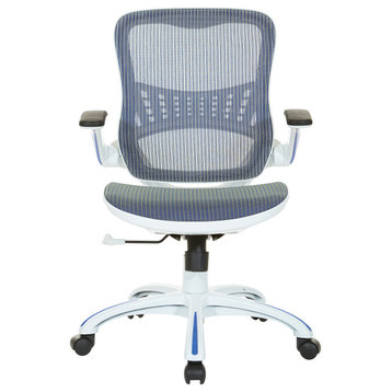 Riley Office Chair With Black Mesh, Blue