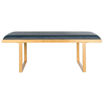 Lillie Loft Bench / Coffee Table Navy/ Gold