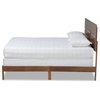 Baxton Studio Anthony Walnut Finished Wood Queen Size Panel Bed