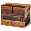 vidaXL Storage Chest Storage Box Trunk with Latch Closure for Bedroom Solid Wood