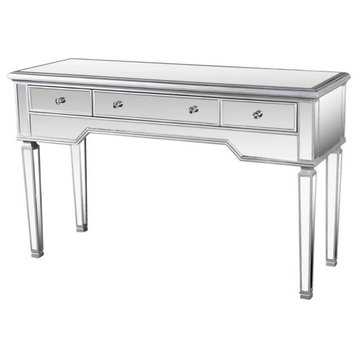 Console Mirrored Table With 3 Drawers