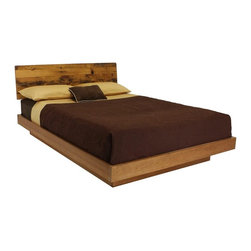Sutton Platform Bed with Reclaimed Headboard - Platform Beds