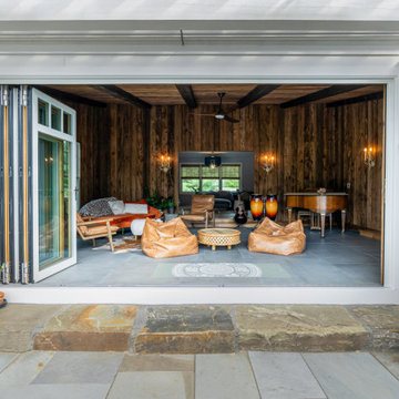 A NJ Sunroom: Harmonious Blending of Inside to Out with Wood Framed Patio Doors