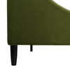 Aspen Vertical Tufted Headboard Platform Bed, Olive Green Performance Velvet, King