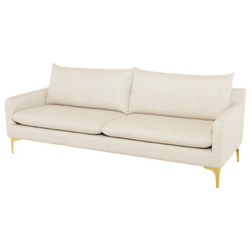 Anders Sand Fabric Triple Seat Sofa, Hgsc490