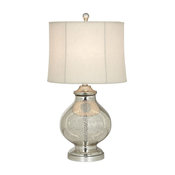 Manhattan Modern 1-Light Table Lamp, Silver Mercure