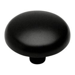 Cosmas - Cosmas 1701FB Flat Black 1-1/8&rdquo; Diameter Cabinet Knob [25 PACK] - Cabinet And Drawer Knobs