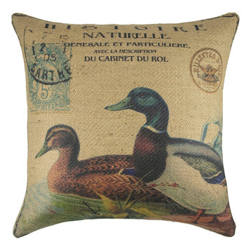 Ducks Burlap Pillow