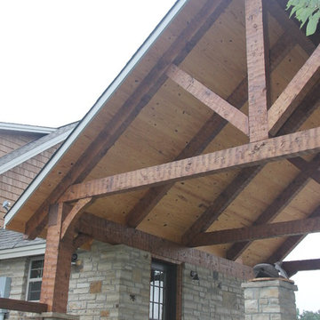 Hand hewn timberframe carport