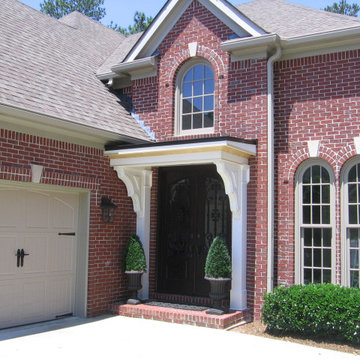 Bracket portico with faux columns