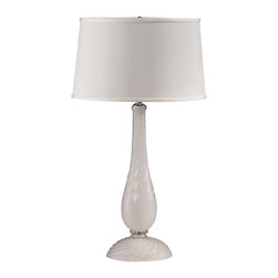Inviting Home Inc. - Venetian Glass Lamp, White - Table Lamps