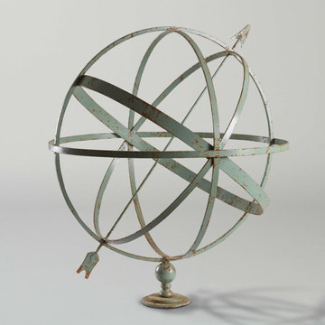 ORNAMENTI Armillary Sphere Sundial Distressed