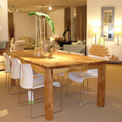 Salvaged Live Edge Maple Table - Dining Tables