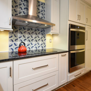 White and Blue Kitchen Design Richmond, VA