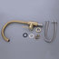 Traditional Single Lever Kitchen Sink Tap, Solid Brass With Swivel Spout, Gold