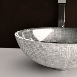 Designer Vessel Sink | Silver Black - Bathroom Sinks