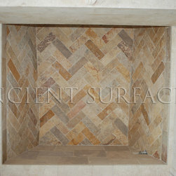Firebox Stone inserts Herringbone & More - Indoor Fireplaces