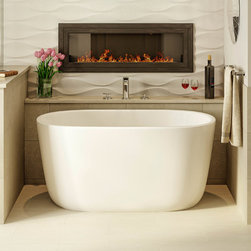 Aquatica Lullaby-Nano-Wht&trade; Small Freestanding Solid Surface Bathtub - Bathtubs