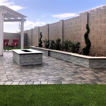 Falcon Landscapes Belgard Catalina Rio pavers & Mirage porcelain products.