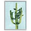 Pop Desert Cactus Plant Vintage Succulent Blue Green,1pc, each 11 x 14