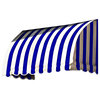 Awntech 8' Savannah Acrylic Fabric Fixed Awning, Bright Blue/White Stripe