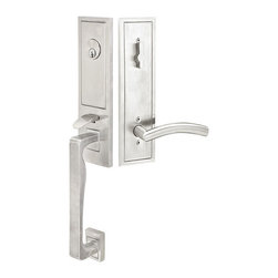 Emtek S40001 Zeus Stainless Steel Tubular Entry Set - Brushed Stainless Steel - Products