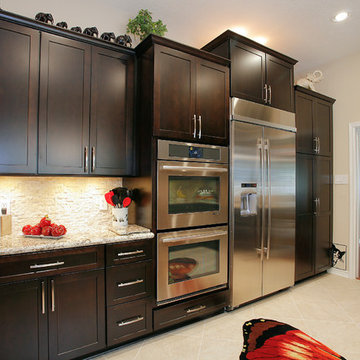 Kitchen - Espresso Cabinets