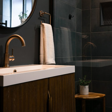 Moody Midcentury Bathroom Remodel