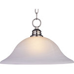 Maxim Lighting - Maxim Lighting 91076MRSN Essentials - 16 Inch 1 Light Pendant in  style - Maxim Lighting's commitment to both the residentiaEssentials 16 Inch 1 Satin Nickel Marble  *UL Approved: YES Energy Star Qualified: n/a ADA Certified: n/a  *Number of Lights: 1-*Wattage:60w Incandescent bulb(s) *Bulb Included:No *Bulb Type:Incandescent *Finish Type:Oil Rubbed Bronze