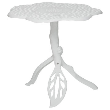 28H x 30W x 30D Outdoor White Butterfly Table