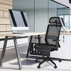 Costway Ergonomic High Back Mesh Office Chair Recliner Chair W/Hanger Black