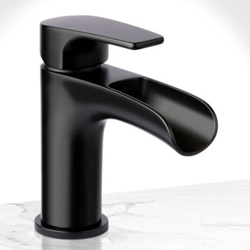 Miseno ML5882 Cascade 1 Hole Bathroom Faucet - - Flat Black