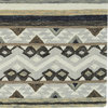 Shakta-Kelim Runner Hand Tufted Rug, Paper Birch, 9'x12'