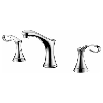 Dawn 3-Hole, 2-Handle Faucet For 8" Centers, Chrome, Pull-Up Drain