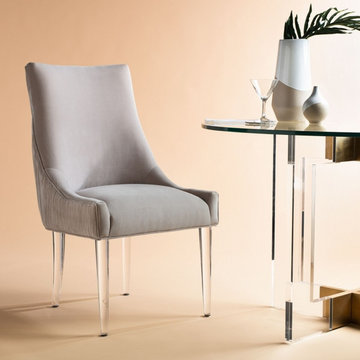 Clear Lucite Acrylic Dining Chairs