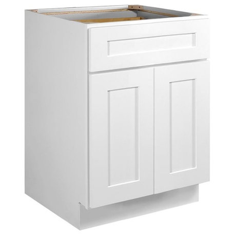 Brookings Base Wood Cabinet in White 24-Inch by 24-Inch by 34.5-Inch